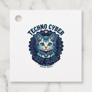 Techno Cyber Cat Lustiges Katzenliebhaber-Design - Geschenkanhänger