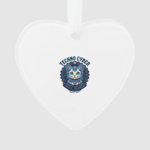 Techno Cyber Cat Lustiges Katzenliebhaber-Design - Ornament