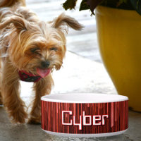 Techno Cyberspace Red and Black Personalisiert Pet