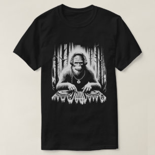 Techno DJ Bigfoot Disco Electronic EDM Music Funny T-Shirt