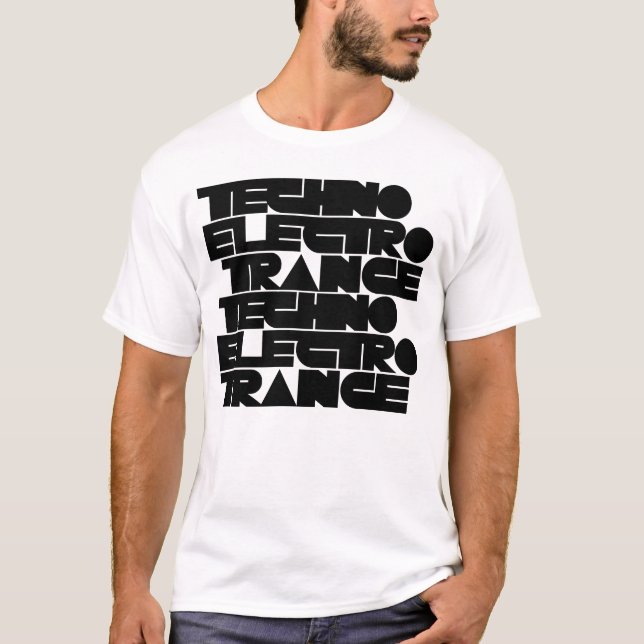 Techno Electro Trance music T-Shirt (Vorderseite)