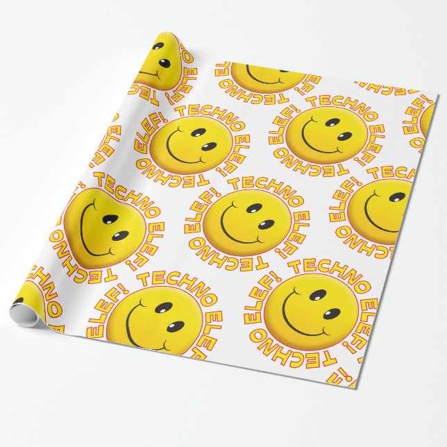 Techno elef geschenkpapier (Ungerollt)