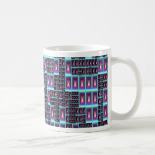 Techno-Fraktal-Tapete Kaffeetasse