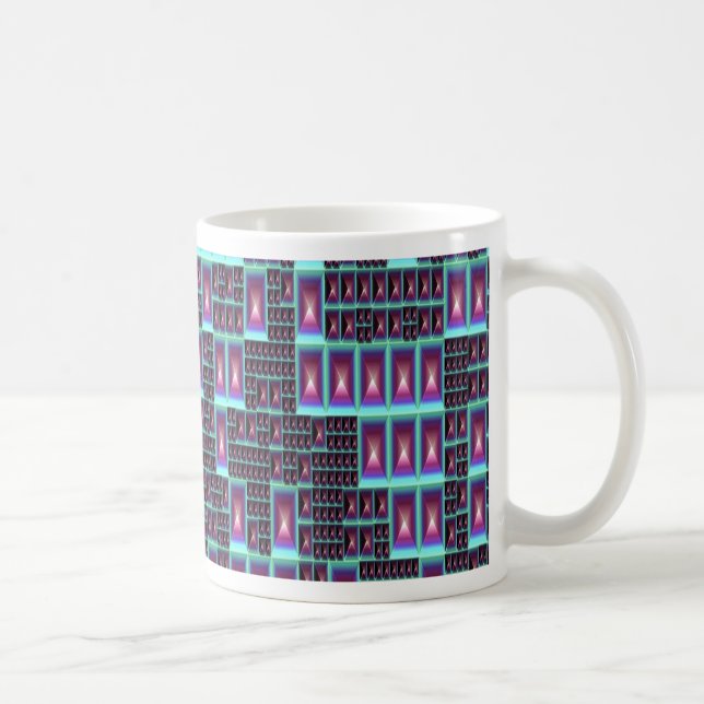Techno-Fraktal-Tapete Kaffeetasse (Rechts)