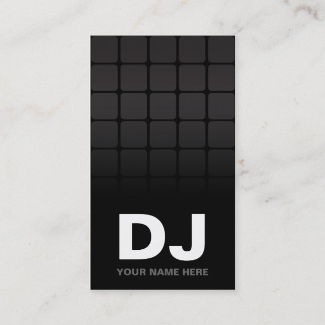 Techno-Gradient-DJ-Geschäftskarten Visitenkarte (Vorderseite)