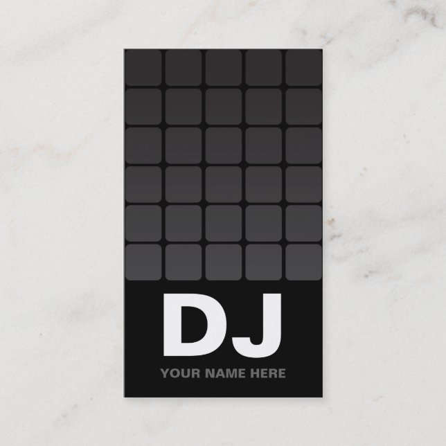 Techno-Gradient-DJ-Geschäftskarten Visitenkarte (Vorderseite)