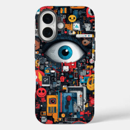 Techno Graffiti Pop Eye Phone Case