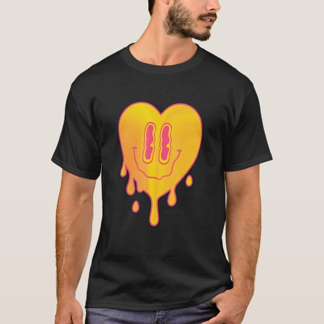 Techno Heart Edm Music Festival Rave Dubstep T-Shirt (Vorderseite)
