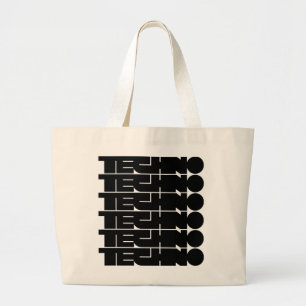 Techno-Logo-Design mit fetter Typografie Jumbo Stoffbeutel