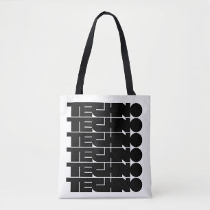 Techno-Logo-Design mit fetter Typografie Tasche