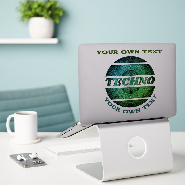 Techno music dj promotion Custom-Cut Vinyl Sticker (Créateur téléchargé)