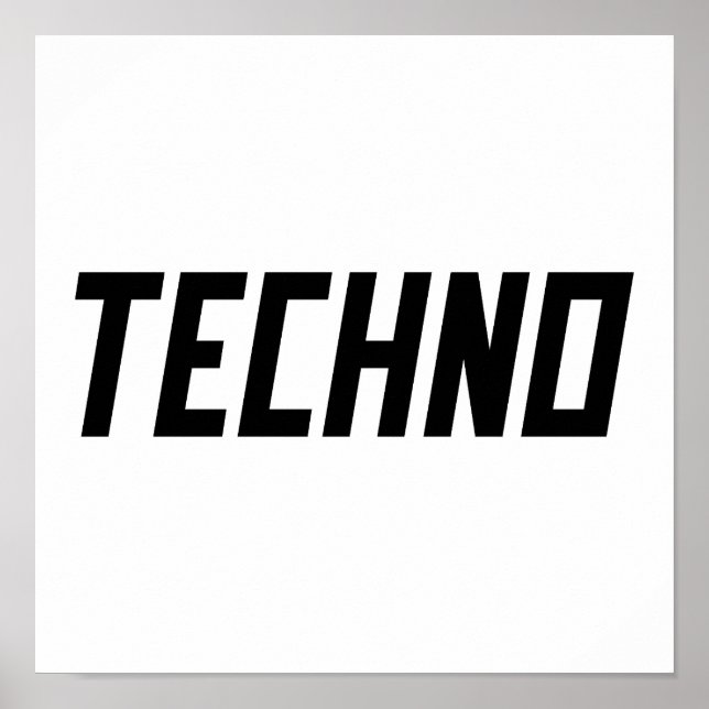 TECHNO Music Poster (Vorne)