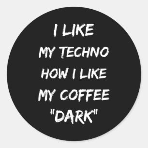 Techno Music Rave DJ Electro Festival - Martha Arg Runder Aufkleber