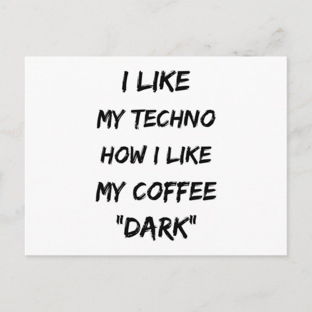 Techno Music Rave DJ Electro Festival Party Gesche Postkarte (Vorderseite)