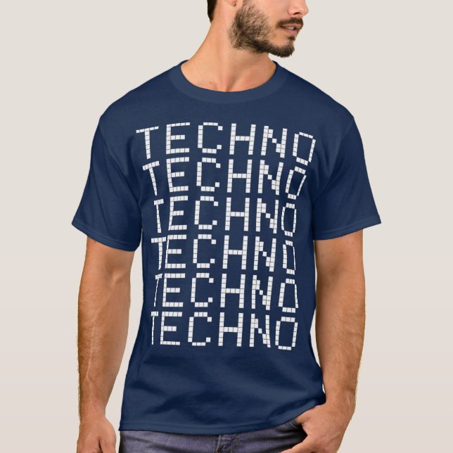 Techno Music Raver DJ EDM Festival T-Shirt (Vorderseite)