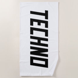 TECHNO Music Strandtuch