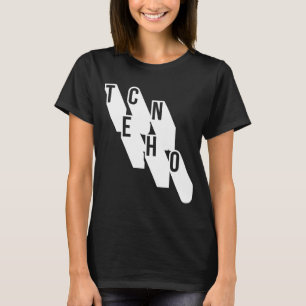 Techno-Musik geometrisches Logo-Design T-Shirt
