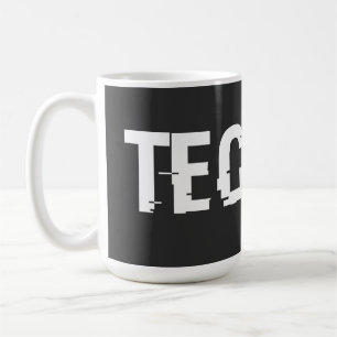 Techno-Musik-Typografie-Logodesign Kaffeetasse