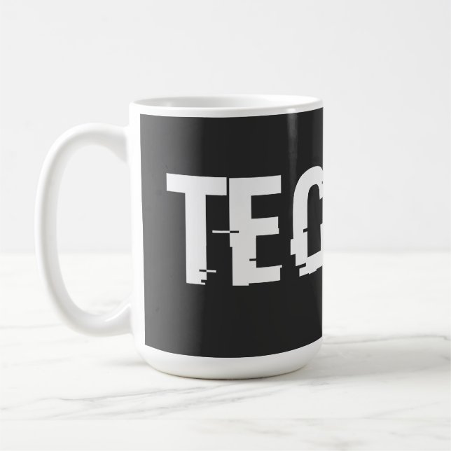 Techno-Musik-Typografie-Logodesign  Kaffeetasse (Links)