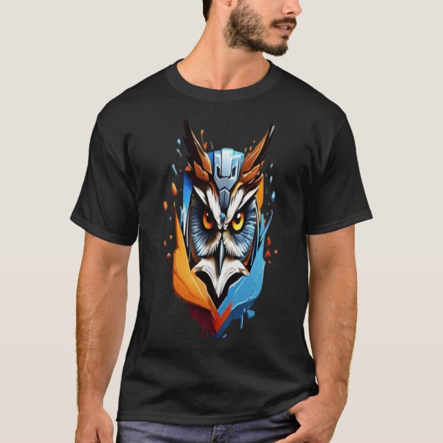 Techno owl T-Shirt (Vorderseite)