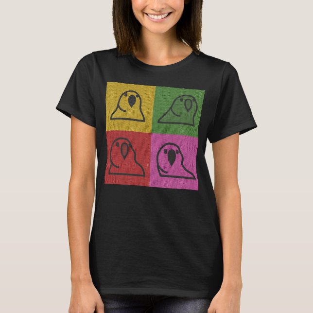 Techno Party Parrot Pop Art TShirt (Vorderseite)