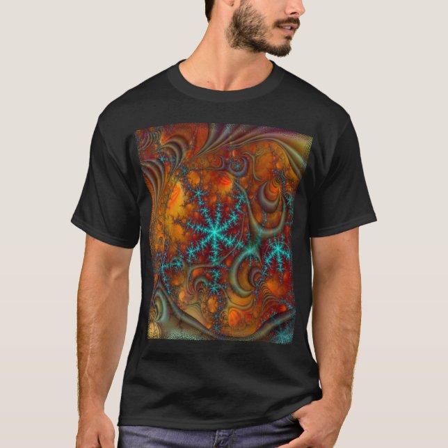 Techno Psychedelic Fraktal T-Shirt (Vorderseite)