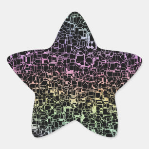 techno regenbogen :  Stern-Aufkleber