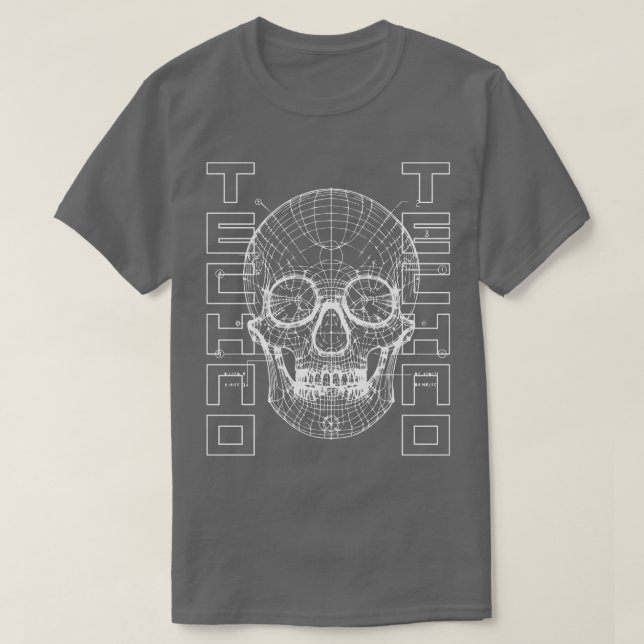 Techno-Schädel T-Shirt (Design vorne)