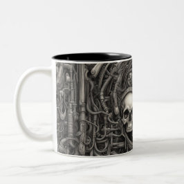 Techno skulls 001 zweifarbige tasse