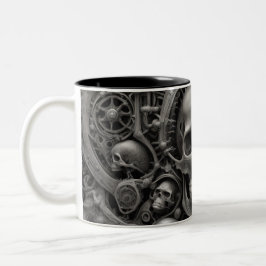 Techno skulls 006 zweifarbige tasse