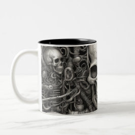 Techno skulls 009 zweifarbige tasse