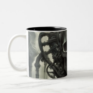 Techno skulls 057 zweifarbige tasse
