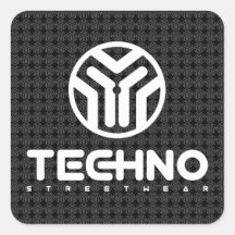 Techno Streetwear - Logo - Aufkleber