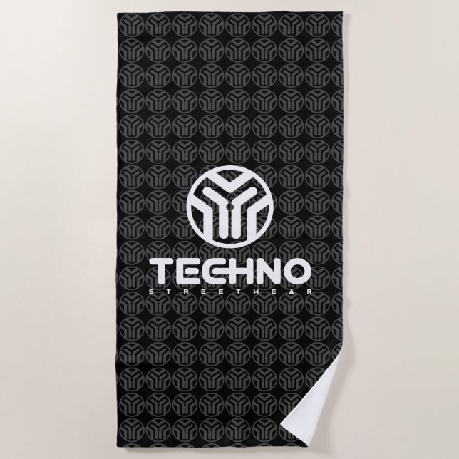 Techno Streetwear - Logo - Badetuch (Vorderseite)