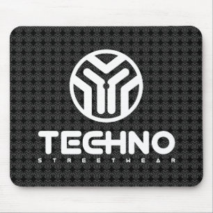 Techno Streetwear - Logo - Mausunterlage Mousepad