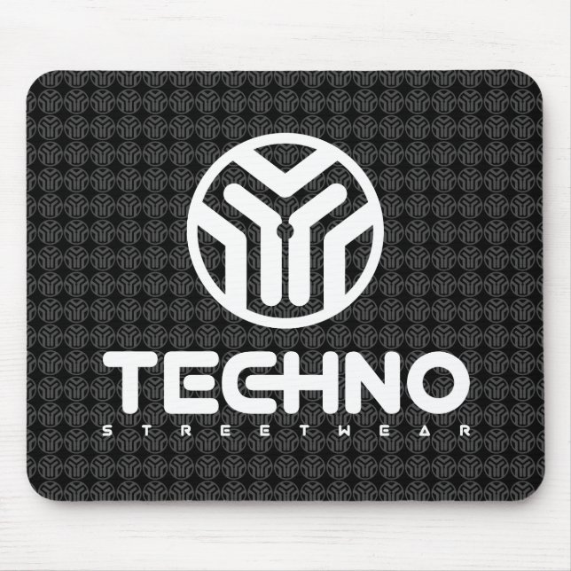 Techno Streetwear - logo - tapis de souris (Devant)