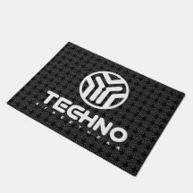 Techno Streetwear - Logo - Tür-Matte
