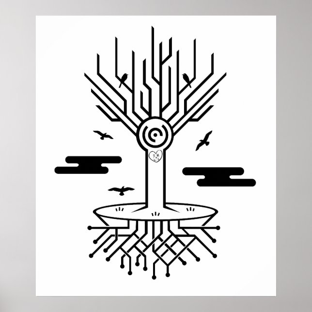 Techno Tree Poster (Vorne)