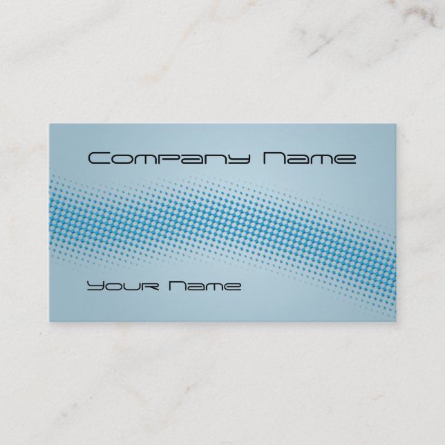 Techno Wave Embossed Blue Visitenkarte (Vorderseite)