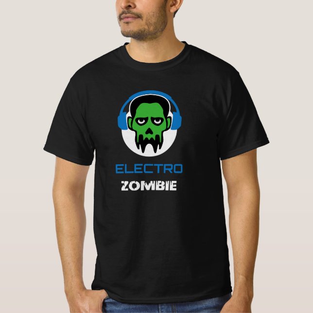 Techno Zombie DJ Rave Electro T-Shirt (Vorderseite)