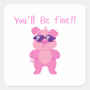 Technoblade Quadratischer Aufkleber