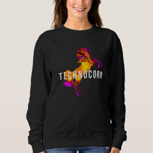 Technocorn Techno Festival Rave Musik DJ EDM Bass Sweatshirt
