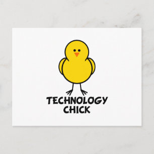 Technologie-Chick Postkarte