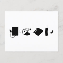 Technologie Evolutionstheorie des Telefon  Postkarte