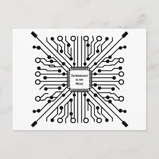 Technologie ist meine Muse Postkarte (Vorderseite)