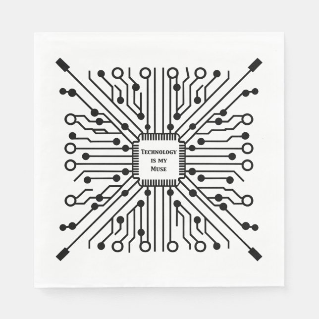 Technologie ist meine Muse Serviette (Vorderseite)