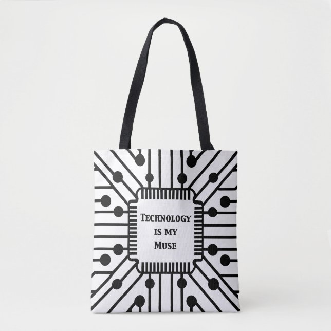 Technologie ist meine Muse Tasche (Vorderseite)