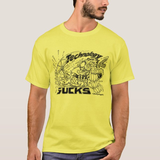 Technologie ist zum Kotzen T-Shirt (Vorderseite)