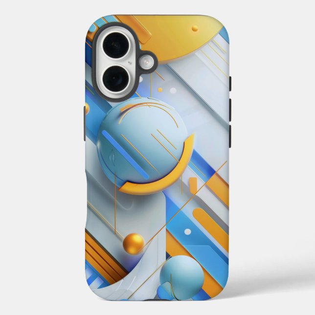 Technologiedesign iPhone 16 Hülle (Rückseite)