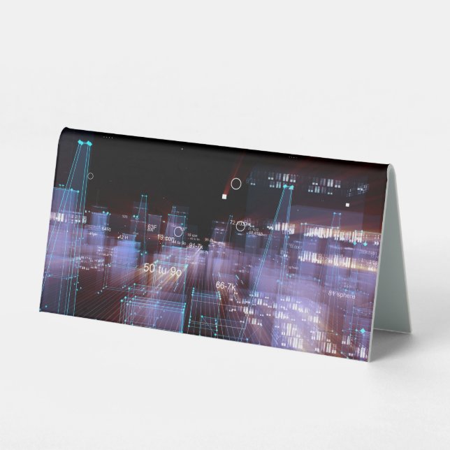 Technologisch-digitale Stadt  Tischaufsteller (Vorderseite)